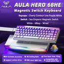 AULA HERO 68HE Teclado com interruptor magnético RGB Teclado mecânico para jogos Gatilho rápido 8K Retorno com fio Esports Teclado personalizado