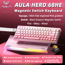 AULA HERO 68HE Teclado com interruptor magnético RGB Teclado mecânico para jogos Gatilho rápido 8K Retorno com fio Esports Teclado personalizado